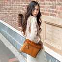 Genuine Leather Crossbody Bags for Women - Cute Small Crossbody Purse with Wide Strap for Travel, Work & Daily