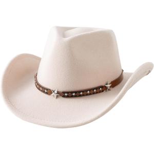 Jastore Toddler Baby Cowboy Hat Infant Baby Boys Girl Cowgirl Hats Kids Western Cowboy Hat (18-4T, Beige)