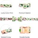 Elegant little tail St Patrick's Dog Collar, Cute Colver Cotton Shamrock Pet Collar Trefoil Soft Puppy Collar Pink Holiday Adjustable Cotton Pet Collar with Bow for Small Medium Large Dogs (Small (Pack of 1))