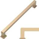 Amerdeco 9 Pack Champagne Bronze Cabinet Pulls 12.6 Inch(320MM) Hole Centers Kitchen Cabinet Handles Cabinet Hardware Kitchen Handles for Cabinets Cupboard Handles Drawer Pulls ZH0019