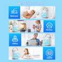 Portable Air Conditioners, SMLEGFT Evaporative Air Cooler with 7 Color Light & 900ml Large Tank, 3 Speeds & 2/4/6/8H Timer, Dual Mist Spray & Dual Icebox, Personal Air Conditioner for Bedroom Office