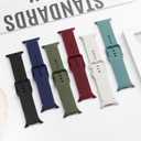 Sport Band for Samsung Galaxy Watch 8 Band 40mm 44mm/Watch 8 Classic 46mm Men Women, Seamless Soft Silicone Replacement Strap for Samsung Watch 8 Bands Correa Accessories (S/M-20mm width(135mm-195mm), 19-Black/Light Gray/Space Gray/Navy Blue)