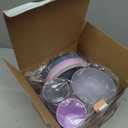 56 Piece Plates and Bowls Sets for 8, Kitchen Dinnerware Sets, Plastic