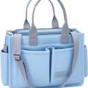 Tote Bag for Women With Compartments,Large Canvas Tote Women's Purse Crossbody Bags Work Laptop Book Bag Satchels Handbags