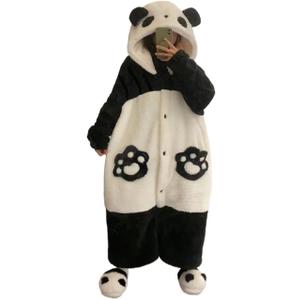 ZITEZHGO Cute Wearable Blanket Hoodie for Adult Women Men Kawaii Animal Fun Blanket Carpet Warm Cozy Hoodie Blanket Pajamas (Panda, XL)