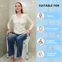 Toilet Seat Risers for Seniors - Raised Toilet Seat with Handles Over Toilet - Elevated Toilet Seat for Handicap & Elderly, Adds 3.5 Inches Height, Assists Standing & Sitting