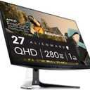 Alienware AW2723DF Gaming Monitor - 27-inch QHD (2560 x 1440) 240Hz Display (DP 1.4), 1ms Response Time, NVIDIA G-Sync, Preset OSD Modes, Height/Tilt/Swivel/Pivot Adjustability - Lunar Light