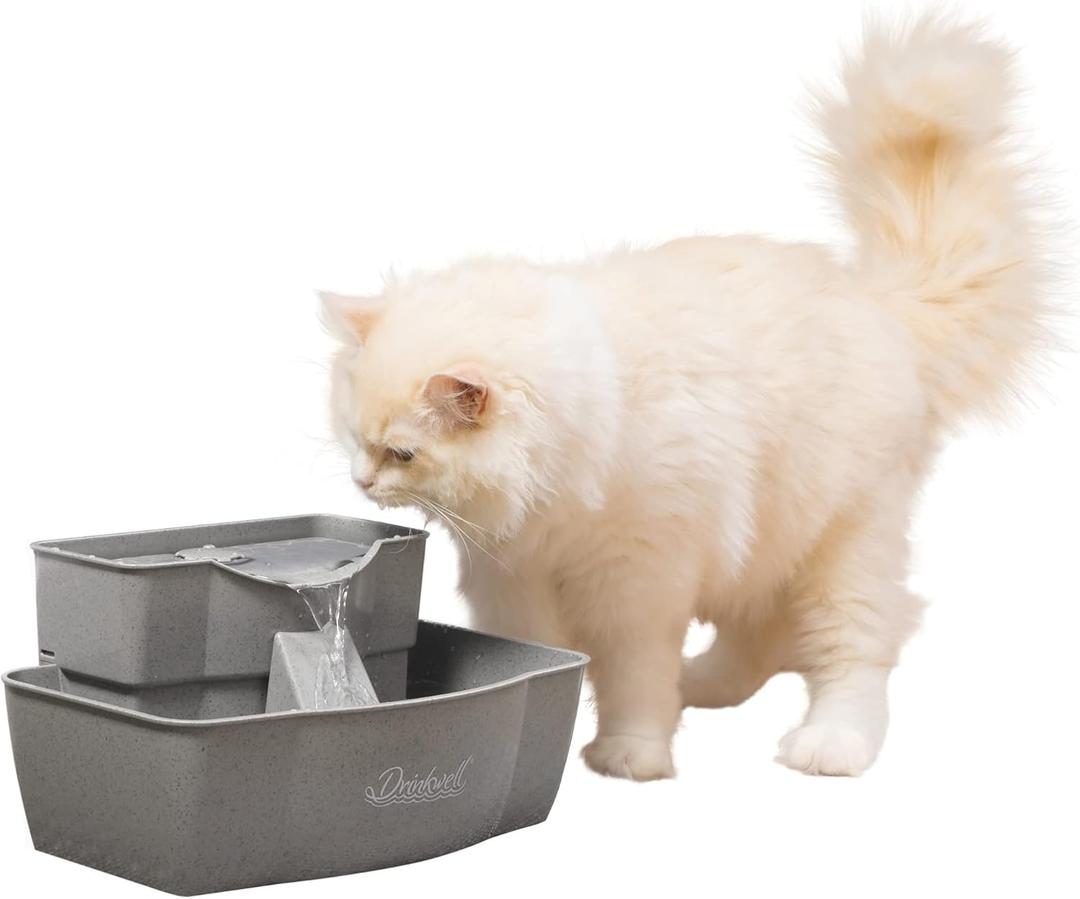 PetSafe Multi-Tier Pet Fountain  Large Waterer Great for Cats and Dogs  2 Heights to Drink from  Great for Senior Pets  100 Oz Water Capacity  Fresh, Filtered Water