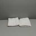 Patchwork Throw Pillow Covers Set of 2 Striped Soft Corduroy Square Decorative Couch Pillow Cases Boho Accent Farmhouse Home Decor for Bed Sofa Living Room, White, 18x18-Inch