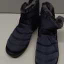 Eagsouni Snow Boots Womens Winter Ankle Boots Ladies Warm Fur Lined Booties Thickening Shoes Zip Flat Sneakers Outdoor Booties High Top Blue, US 10, 42 EU