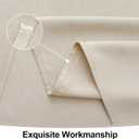 Smiry Rectangle Table Cloth Linen Textured, Waterproof Spillproof Anti-Wrinkle Burlap Tablecloth, Washable Decorative Fabric Table Cover for Dining, Party, Banquet, 52 x 70 Inch, Beige