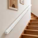 Wooden Handrails, Non-Slip Staircase Handrail, Wall Mounted Barrier-Free Staircase Grab Bar for Elderly, for Home Garden Corridor Lofts Kindergarten Guardrail Decking Railings (4FT)