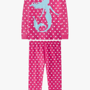 Dolphin&Fish Girls Cotton Pajamas Toddler 2 Pieces Pjs Kids Sleepwear Clothes Long sleeve Sets 10 Y