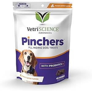 VETRISCIENCE Extra Large Pinchers Pill Hiders Chews, Non-Greasy Pill Wrap with Probiotics for Dogs, Disguise Pills, Capsules and Tablets, Soft and Chewy, Gut and Immune Health, Peanut Butter, 2 Pack