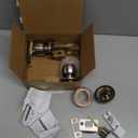 BESTTEN Keyed Same Exterior Door Knob and Single Cylinder Deadbolt Combo Set, Keyed Alike Entry Door Knobs with Lock and Keys for Entrance and Front Door, Satin Nickel