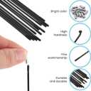12pcs 290mm/11.4inch Stainless Steel Spokes Mountain Bike/Road Bike Steel 14G Spokes Black with 12mm Nipples