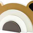 Wooden Bear Rainbow Decoration Wooden Bear Rainbow Decor Kids Room Decor Woodland Nursery Decor for Baby Bear Nursery Decor for Bedroom Nursery Room Shelf