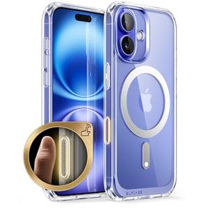 SUPCASE for iPhone 16 Case with Camera Control Capture Button (Unicorn Beetle Mag), [Compatible with MagSafe] Slim Shockproof Protective Magnetic Phone Case for iPhone 16 6.1'' 2024, Clear