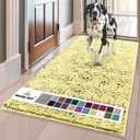 Muddy Mat | Super Absorbent Door Mat Indoor, Microfiber Quick Dry Chenille Entryway Rug, Non-Slip Front Door Mat, Indoor Mats for Entryway, Machine Washable Pet Rug, Yellow 24"x60"