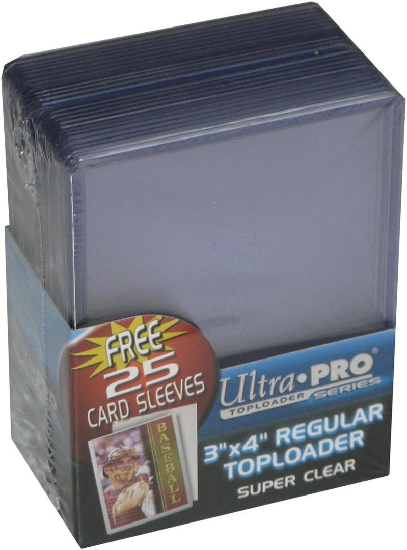 Ultra Pro 3x4 Topload Card Holder with Soft Sleeve (40 Pack of 25)