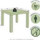 Furinno Classic Homey Square Parsons Side End Table, 1-Pack, Black, Standard, Set of 1