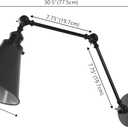 JONATHAN Y Rover 1-Light Wall Sconce 7", Black, Set of 2