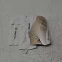 Soccer Shin Guards for Kids Adults, CE Certified Shin Pads Sleeves Defender Protection Gear with Insert Pocket EVA Cushion Reduce Shocks and Injuries for Boys Girls Men (S(4'3"-4'11"), WhiteGold)