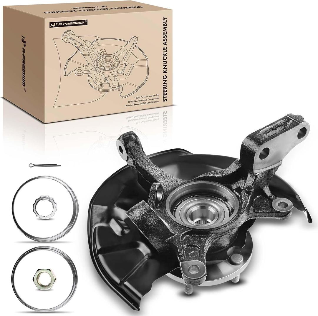 A-Premium Front Left Steering Knuckle & Wheel Bearing Hub Assembly Compatible with Toyota Camry 1997 1998 1999 2000 2001, Sedan, Driver Side