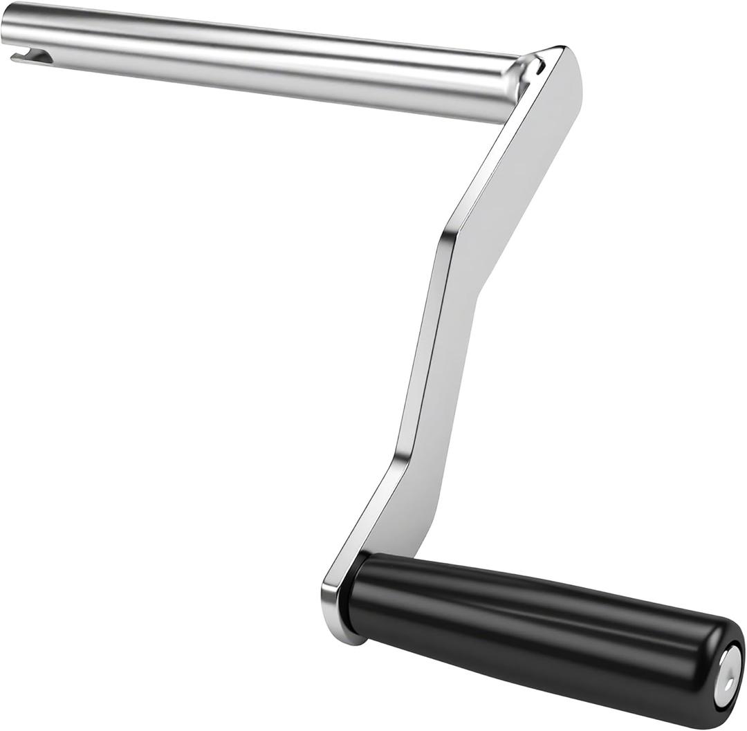Crank Handle Replacement for Coleman Fleetwood Pop-Up Camper - Compatible with Coachmen & Fleetwood Tent Campers-OD: 7/8".ID: 5/8", Iron Lift System Crank with Rotating Plastic Grip (4-1/4" Handle)