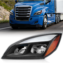 Led Headlights Compatible with 2018-2023 Cascadia Black Housing, Tailored for Elite Models (Driver Side (Left))
