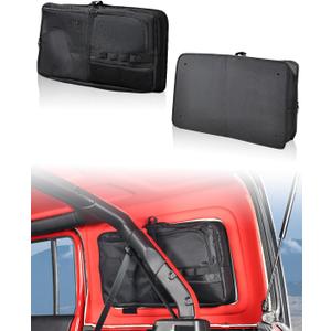 JROAD Rear Side Window Storage bag Compatible With 2018-2024 Jeep Wrangler JL 4-Door Cargo Suction Organizer Storage