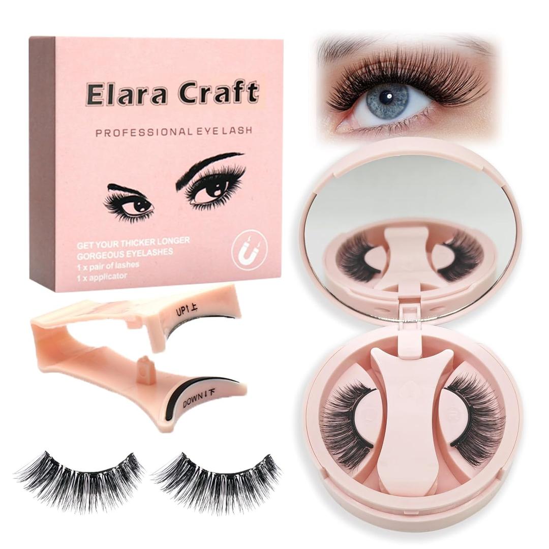 Magnetic Eyelashes,Magnetic Eyelashes with Applicator,No Glue Needed Soft Lashes Kit,Reusable False Lashes Natural Look(L11)