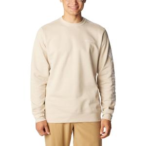 Columbia mens Trek Crew (Small, Dark Stone/Csc Sleeve Logo)