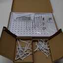 2 Pcs Metal Pegboard Display Stand with 30 Peg Board Hooks, Tabletop Pegboard Shelf for Craft Shows & Fairs, Retail Stores, Vendors Arts and Crafts Finishing - 17x13Inch & White