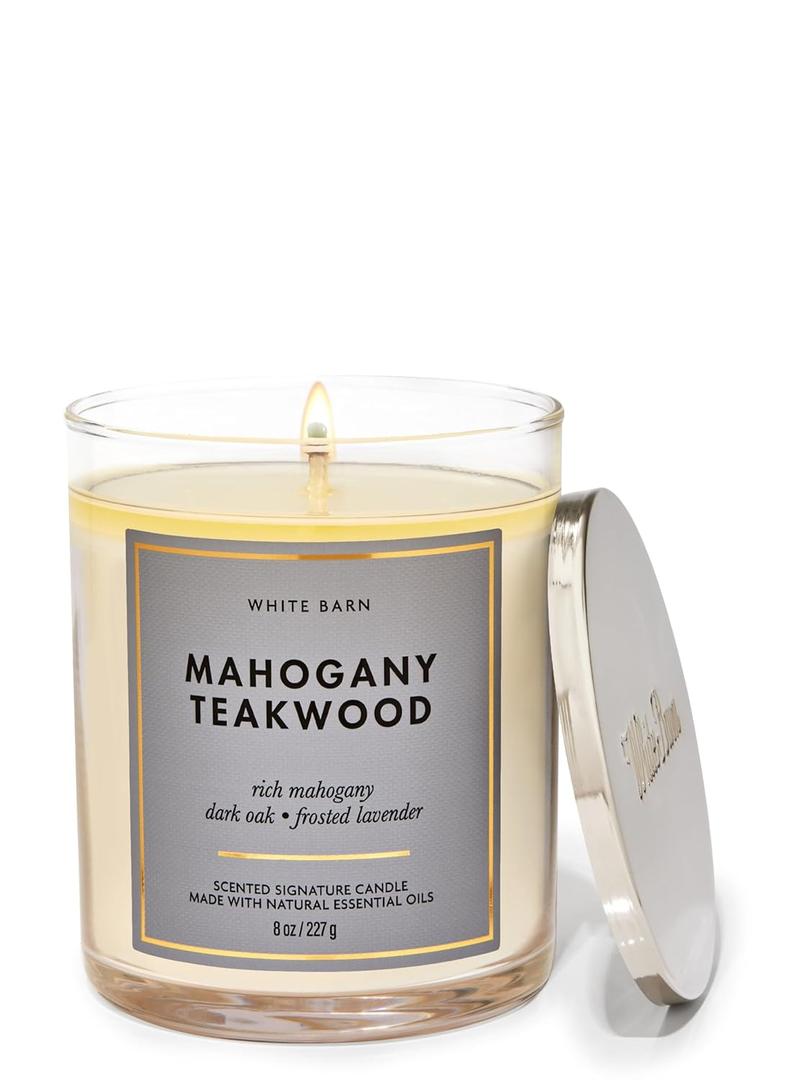 Bath & Body Works Mahogany Teakwood Single Wick Candle