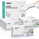 JMU Latex Gloves, Extra Thick 5 Mil Medical Exam Gloves, Powder Free, XS/S/M/L/XL, 100 Count/1000 Count (S)