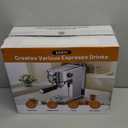 Espresso Machine with Milk Frother, 20 Bar Pressure Espresso Maker, with 44OZ Removable Tank, Compact Stainless Steel Coffee Machine for Home, Office, Latte, Cappuccino, Gift for Women or Men