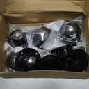 PlusRoc 8 Pack Anti-Rust Wheels Stainless Steel Self Adhesive Caster Wheels for Mop Bucket, Kitchen Appliance Rollers Sliders, Load Capacity 28LBS Per Wheel for Furniture