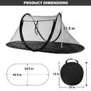 Cat Tent Outdoor, Pet Enclosure Tent Suitable for Cats and Small Animals, Indoor Playpen Portable Exercise Tent with Carry BagBlack 45.5"L x 24.5"W x 21.5"H