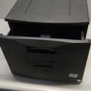 Storex Plastic 1-Drawer Mobile File Cabinet, Letter/Legal, Black (61265A01C)