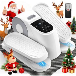 VIVURN 028 Under Desk Elliptical 12 Speed 5 Modes Motorized Leg Exerciser While Sitting for Seniors As Seen on TV Low Impact Electric Pedal Exerciser with Non-Slip Mat Quiet for Home and Office (White)