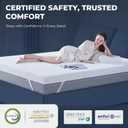 Memory Foam Mattress Topper - 3 Inch Gel Mattress Pad for Pressure Relief, Premium Soft Cooling Sleep Bed Topper, Non-Slip Design with Removable & Washable Cover (White, Queen)
