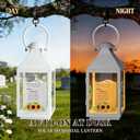 White Memorial Lantern Sympathy Gift for Loss of Loved One | Remembrance Solar Lantern with Sunflower, Bereavement Gifts for Loss of Mother Father Gift