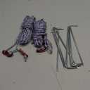 Iron and Nylon Construction Enhanced Stability and Strong Anchoring Portable Ground Pegs Kit with Pouch for Tents and Hammock