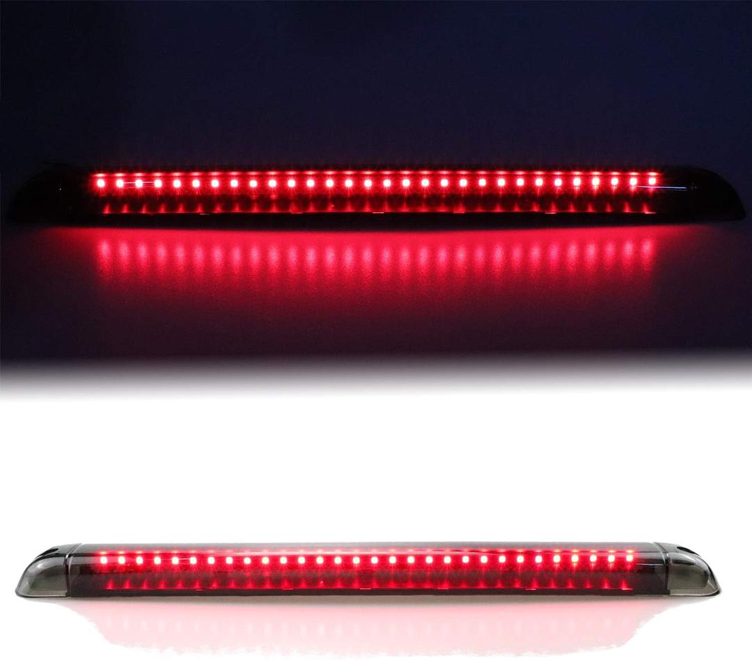 Tresound 3rd Third Brake Light for 1992-1999 Chevy C/K Suburban Yukon Tahoe, 1994-2001 Jimmy, 2003-2009 Hummer H2, 1994-2005 Blazer, 1996-2001 Bravada, LED High Mount Lamp Stop Light (Smoked)