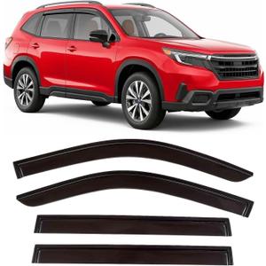 2025 2026 Tape-On Rain Guards for Subaru Forester Side Window Visor Deflectors Premium Sport Limited Touring Hybrid Wilderness Tinted Vent Shade Protectors