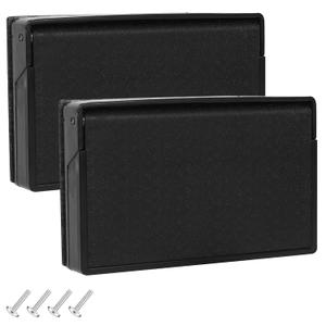 (2-Pack) RV Exterior Power Outlet Cover Plate, Weatherproof Seal for GFI/GFCI Receptacles, Durable Thermoplastic with Spring-Loaded Lid, Black