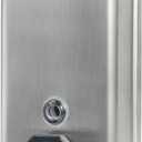 Heavy Duty Stainless Steel Wall Mount Soap Dispenser, 1100ml/37oz, with Corrosion Proof Lining and Anti-Leak Pump for Commercial & Home Bathroom Kitchen(Vertical)