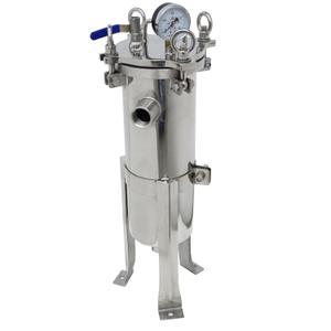 #3 Bag Filter Housing 304 Stainless Steel Filter Solid-Liquid Separation Tool 120PSI Industrial Sock Filter 1" Fnpt in/Out Bag Water Filter Purification Equipment 0.6 SQ FT Filtering Area