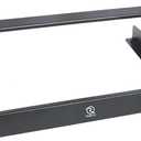 RIVECO 4u Tabletop Rack for Audio & Network, Desktop Rack Shelf Open Frame Sound Recording Shelf, Tappered Holes Black 2 Post
